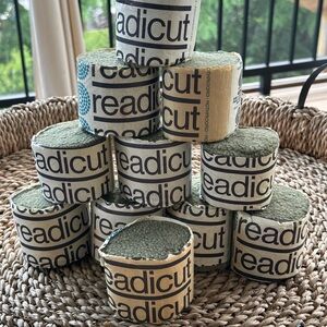 Vintage Wool Readicut Dark Sage Green Rug Yarn Rolls